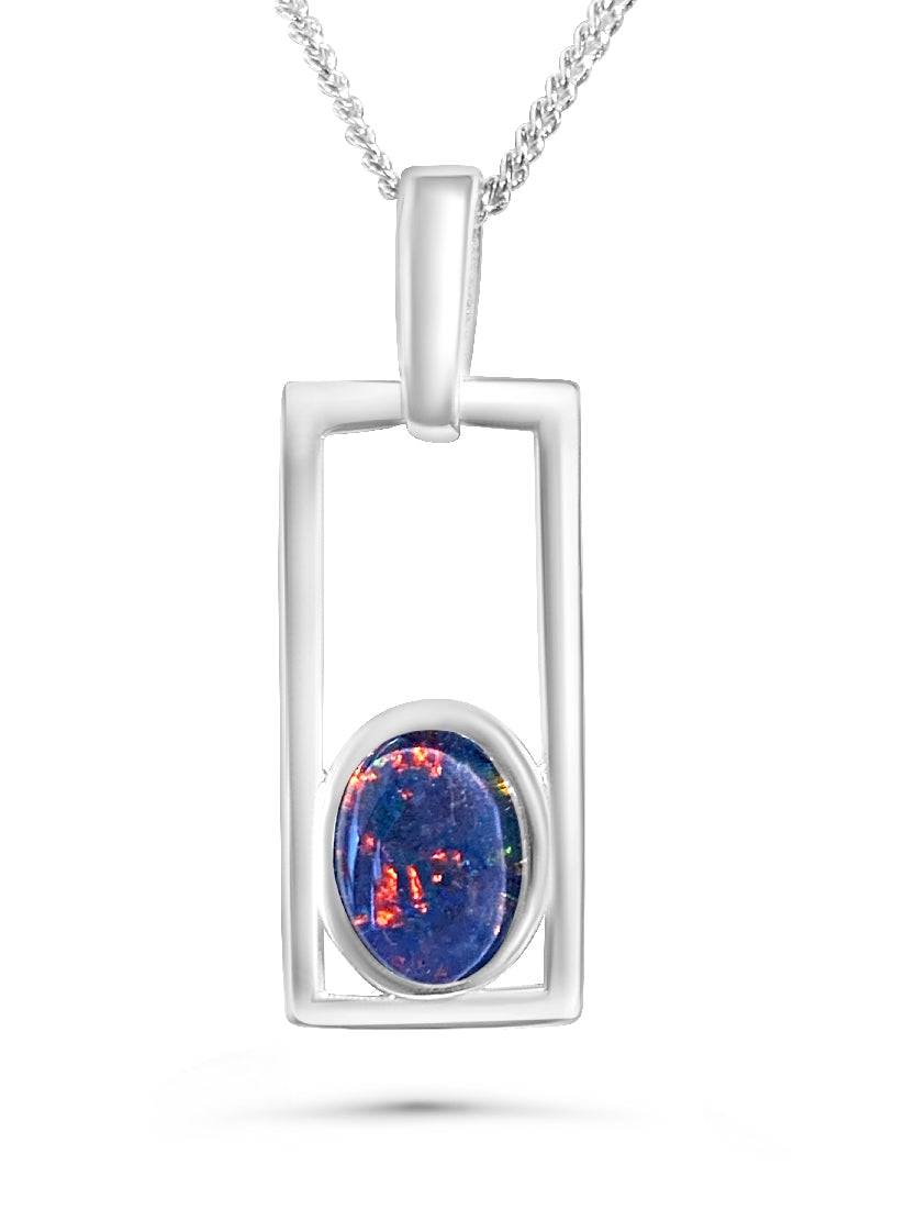 Sterling Sliver Opal triplet Pendant - Masterpiece Jewellery Opal & Gems Sydney Australia | Online Shop