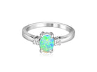 18kt White Gold Black Opal and Diamond ring - Masterpiece Jewellery Opal & Gems Sydney Australia | Online Shop