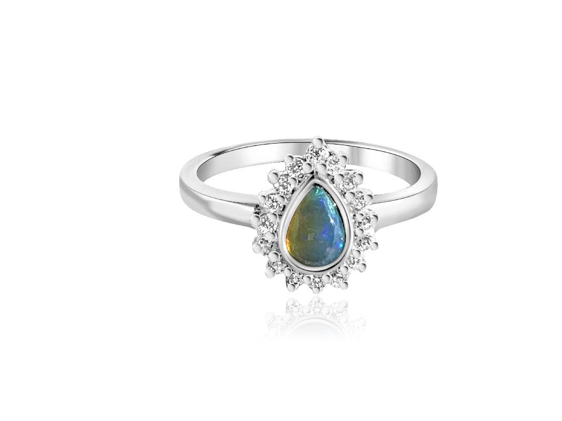 Sterling Silver Crystal Opal ring - Masterpiece Jewellery Opal & Gems Sydney Australia | Online Shop