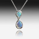 S/S 2 STONE DROP - Masterpiece Jewellery Opal & Gems Sydney Australia | Online Shop